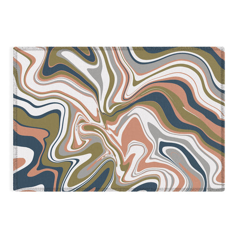 Emanuela Carratoni Marbled Swirls Outdoor Rug
