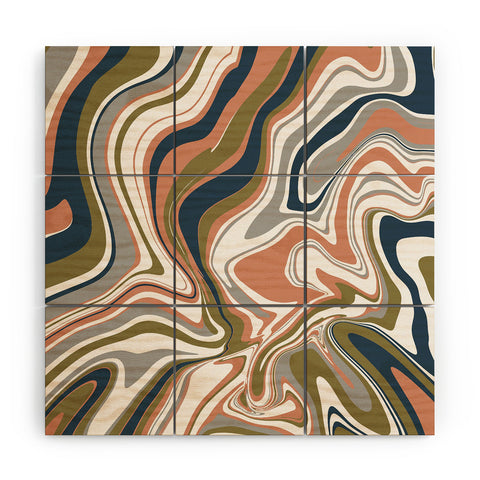 Emanuela Carratoni Marbled Swirls Wood Wall Mural