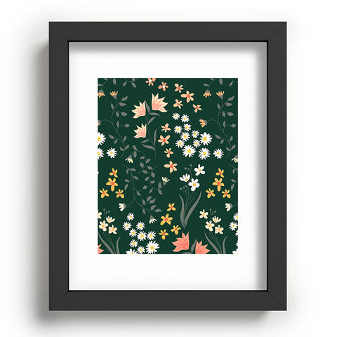 Emanuela Carratoni Meadow Flowers Theme Recessed Framing Rectangle