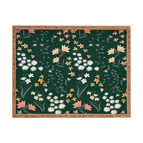 Emanuela Carratoni Meadow Flowers Theme Rectangular Tray