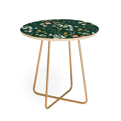 Emanuela Carratoni Meadow Flowers Theme Round Side Table