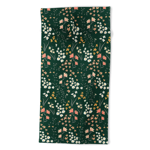 Emanuela Carratoni Meadow Flowers Theme Beach Towel