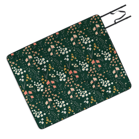 Emanuela Carratoni Meadow Flowers Theme Picnic Blanket