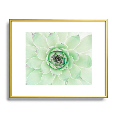 Emanuela Carratoni Mint Succulent Metal Framed Art Print