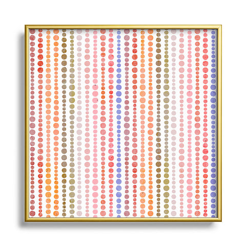 Emanuela Carratoni Modern Polka Dots Metal Square Framed Art Print