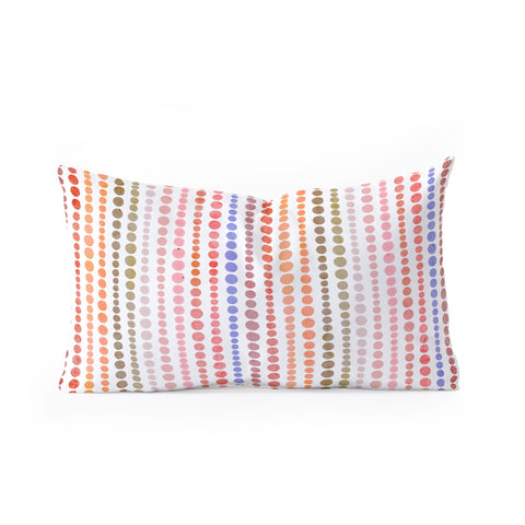 Emanuela Carratoni Modern Polka Dots Oblong Throw Pillow