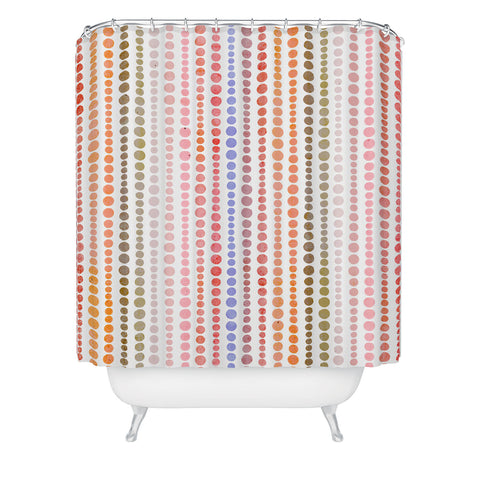 Emanuela Carratoni Modern Polka Dots Shower Curtain