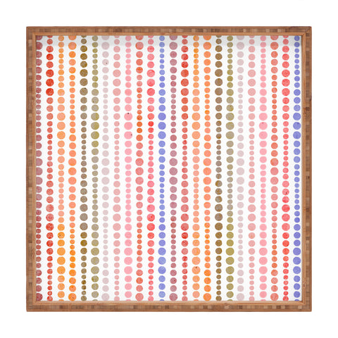 Emanuela Carratoni Modern Polka Dots Square Tray