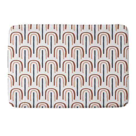 Emanuela Carratoni Modern Rainbow Pattern Memory Foam Bath Mat