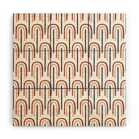 Emanuela Carratoni Modern Rainbow Pattern Wood Wall Mural
