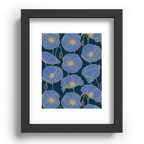 Emanuela Carratoni Moody Blue Garden Recessed Framing Rectangle