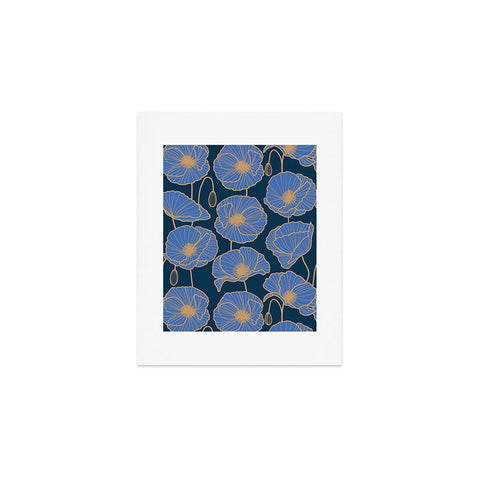 Emanuela Carratoni Moody Blue Garden Art Print
