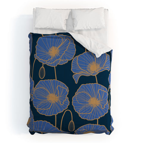 Emanuela Carratoni Moody Blue Garden Comforter