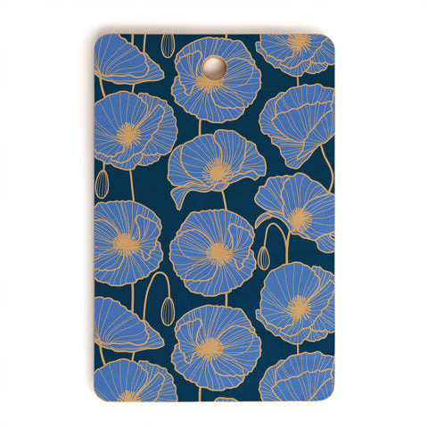 Emanuela Carratoni Moody Blue Garden Cutting Board Rectangle