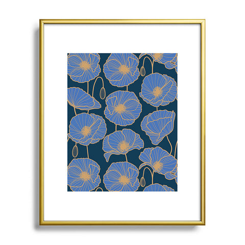 Emanuela Carratoni Moody Blue Garden Metal Framed Art Print