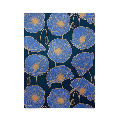 Emanuela Carratoni Moody Blue Garden Poster