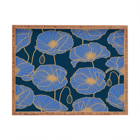 Emanuela Carratoni Moody Blue Garden Rectangular Tray
