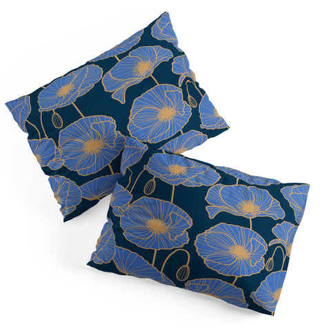 Emanuela Carratoni Moody Blue Garden Pillow Shams