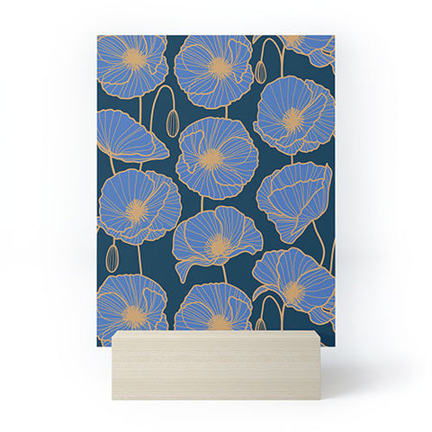 Emanuela Carratoni Moody Blue Garden Mini Art Print