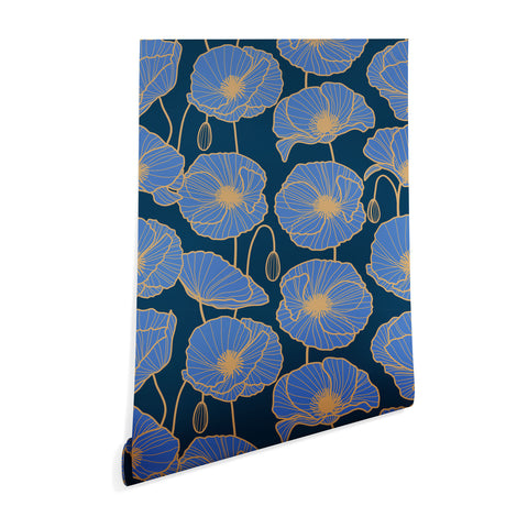 Emanuela Carratoni Moody Blue Garden Wallpaper