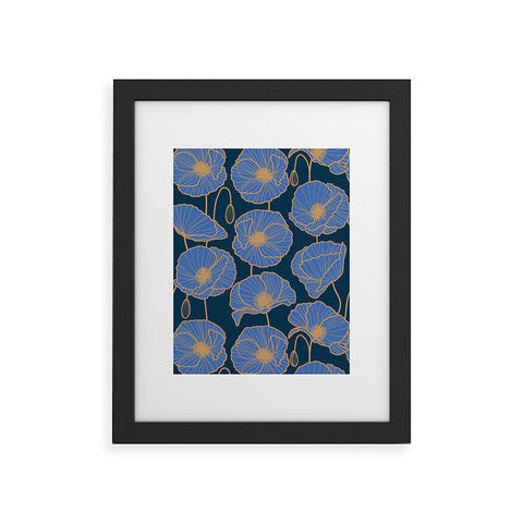 Emanuela Carratoni Moody Blue Garden Framed Art Print