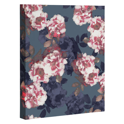 Emanuela Carratoni Moody Florals Art Canvas