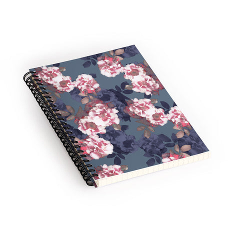 Emanuela Carratoni Moody Florals Spiral Notebook