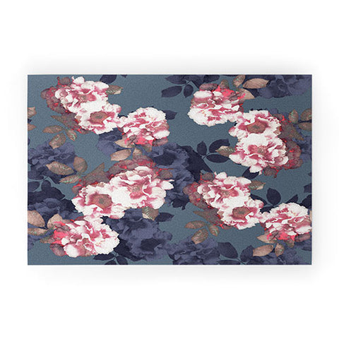 Emanuela Carratoni Moody Florals Welcome Mat