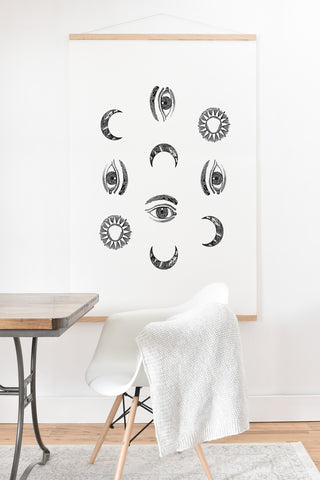 Emanuela Carratoni Moon and Sun Art Print And Hanger