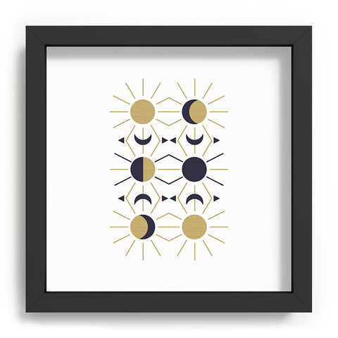 Emanuela Carratoni Moon and Sun on White Recessed Framing Square
