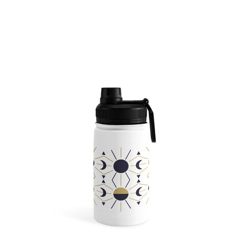 Emanuela Carratoni Moon and Sun on White Water Bottle