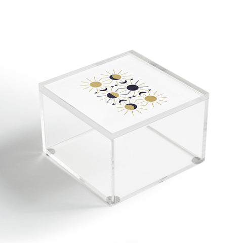 Emanuela Carratoni Moon and Sun on White Acrylic Box
