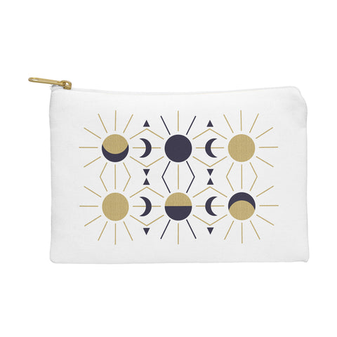 Emanuela Carratoni Moon and Sun on White Pouch