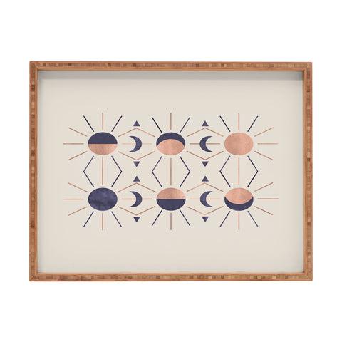 Emanuela Carratoni Moon and Sun Rose Gold Rectangular Tray