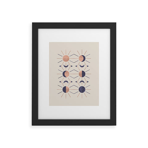 Emanuela Carratoni Moon and Sun Rose Gold Framed Art Print
