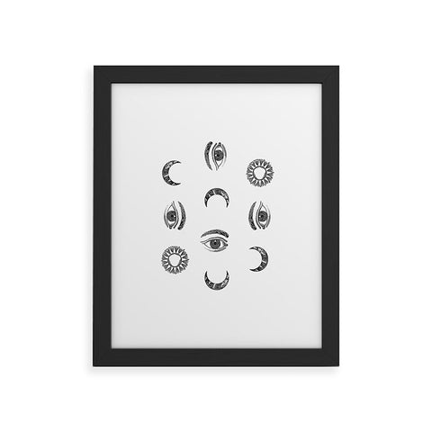 Emanuela Carratoni Moon and Sun Framed Art Print