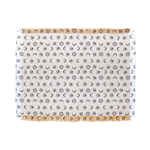 Emanuela Carratoni Moon and Sun Throw Blanket
