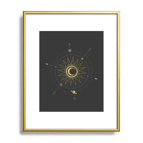 Emanuela Carratoni Moon Directions Metal Framed Art Print