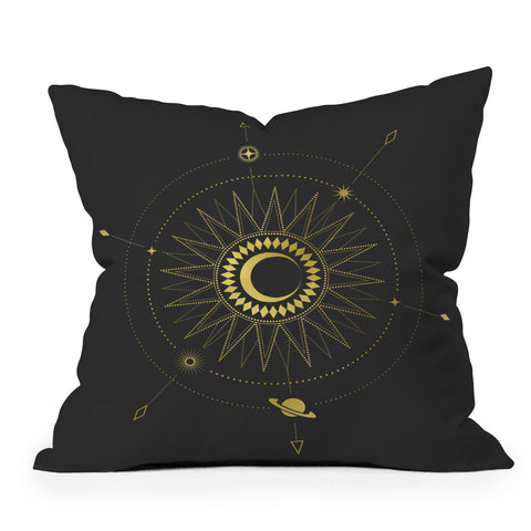Emanuela Carratoni Moon Directions Throw Pillow