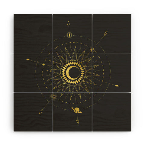 Emanuela Carratoni Moon Directions Wood Wall Mural