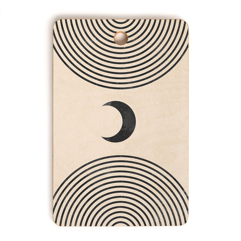 Emanuela Carratoni Moon on Mountain Cutting Board Rectangle