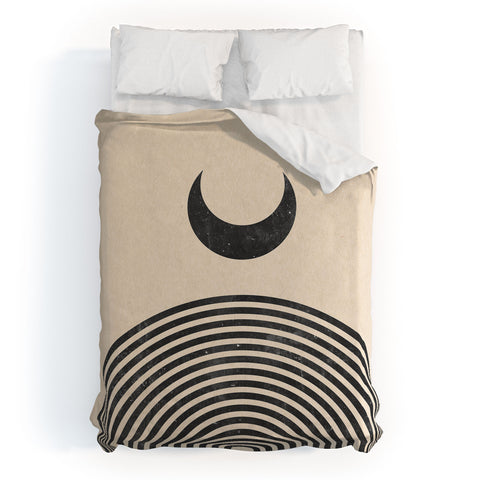 Emanuela Carratoni Moon on Mountain Duvet Cover