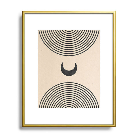 Emanuela Carratoni Moon on Mountain Metal Framed Art Print