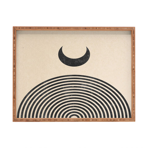 Emanuela Carratoni Moon on Mountain Rectangular Tray