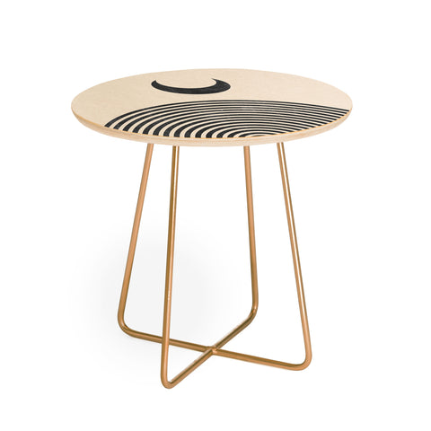 Emanuela Carratoni Moon on Mountain Round Side Table