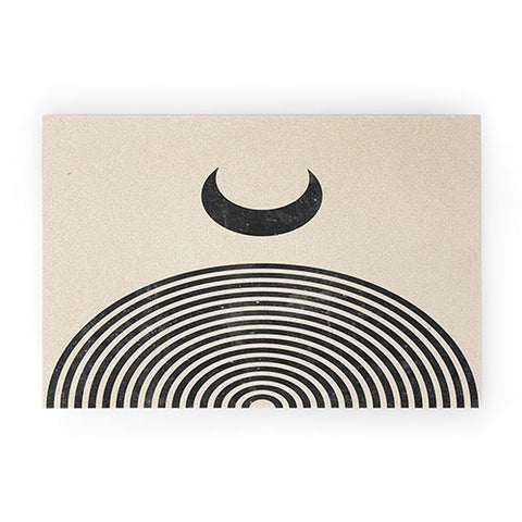 Emanuela Carratoni Moon on Mountain Welcome Mat