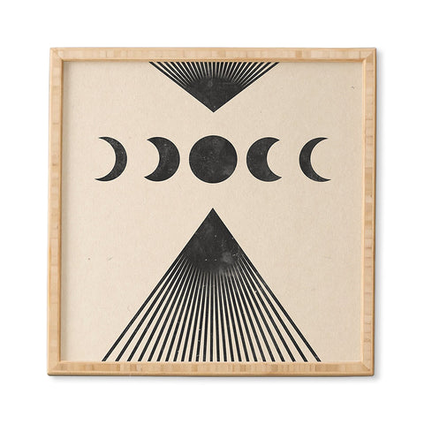 Emanuela Carratoni Moon Phases on Mountains Framed Wall Art