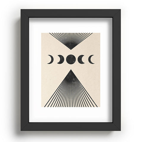 Emanuela Carratoni Moon Phases on Mountains Recessed Framing Rectangle