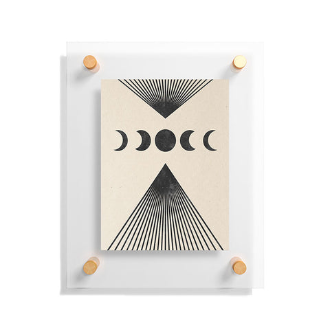 Emanuela Carratoni Moon Phases on Mountains Floating Acrylic Print