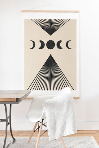 Emanuela Carratoni Moon Phases on Mountains Art Print And Hanger